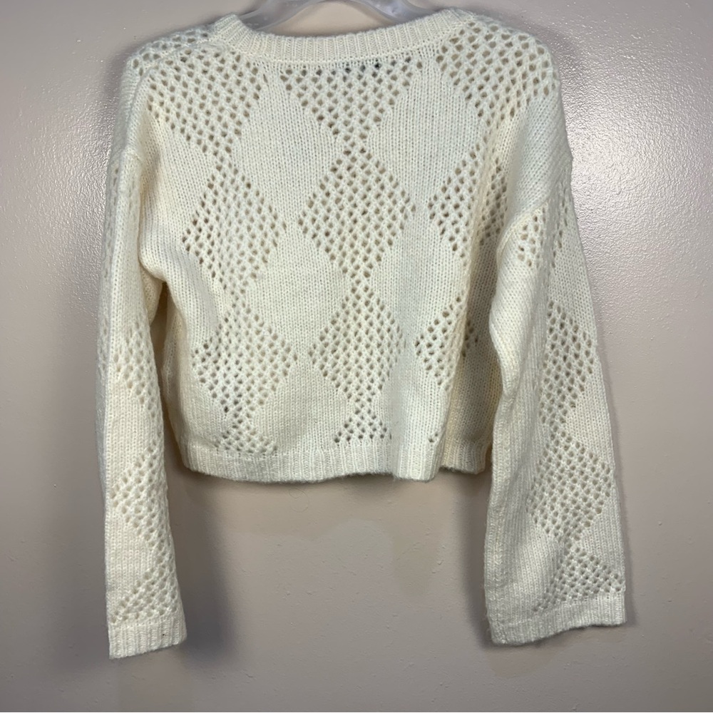 Madewell Diamond Stitch Crewneck Wool Blend Sweater - Picture 11 of 13